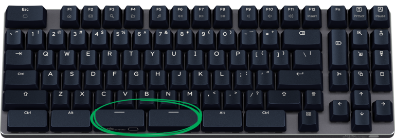 Truly Ergonomic Fasterini Keyboard - Dual Programmable spacebar keys