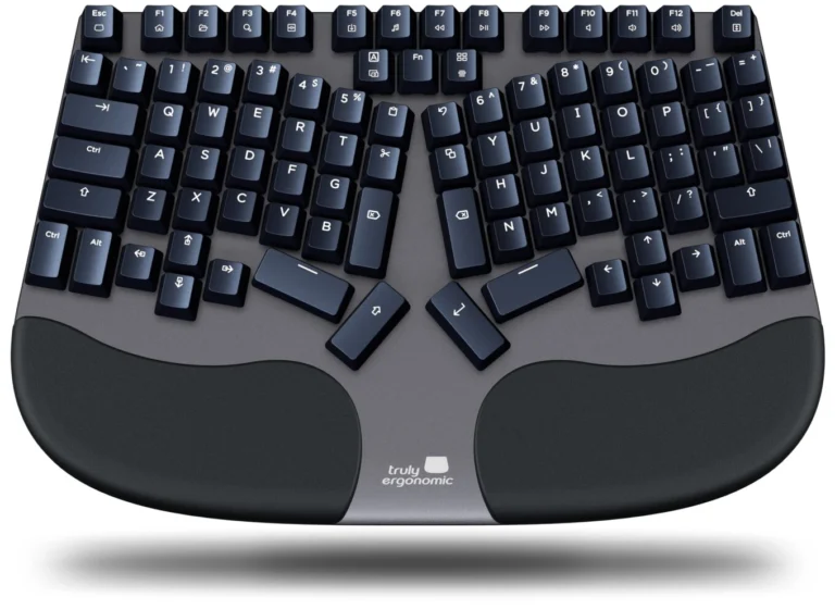 Truly Ergonomic Cleave Best Mechanical keyboard white shadow 1